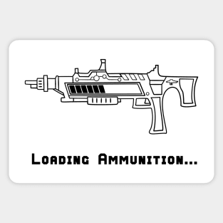 Loading Ammunition Futuristic Gun Video Game Sticker